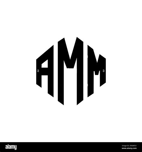 AMM letter logo design with polygon shape. AMM polygon and cube shape logo design. AMM hexagon ...