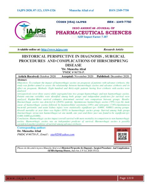 (PDF) Historical Perspective in Diagnosis, Surgical Procedures and Complications of Hirschsprung ...