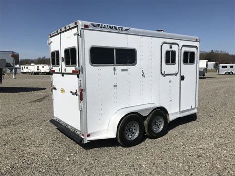 1996 2 HORSE FEATHERLITE BUMPER PULL HORSE TRAILER | Horse Trailers For ...