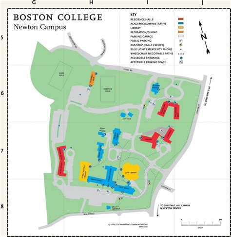 Boston college map - Map of Boston college (United States of America)