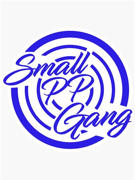 "Small PP Gang Logo (Blue)" Sticker for Sale by Small-PP-Gang | Redbubble