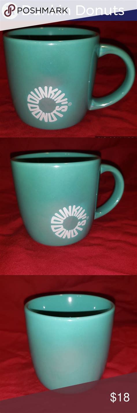 🍩Dunkin Donuts Coffee Mug Glossy Mint Green-2014