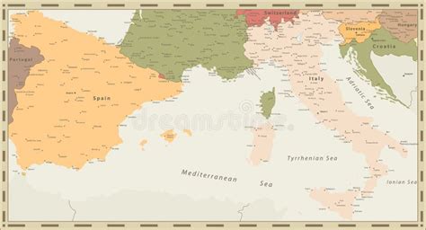 Spain and Italy Map stock vector. Illustration of outline - 174855201