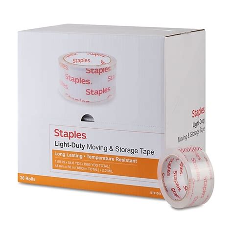 Staples® Lightweight Moving & Storage Packing Tape, 1.88" x 54.6 yds ...