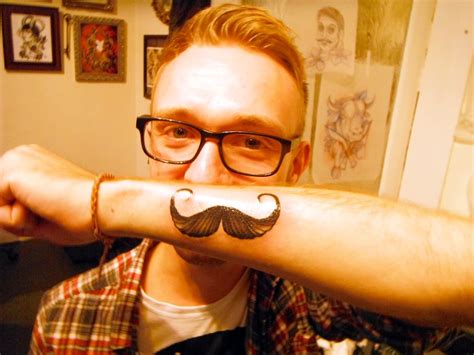 My tattoo :{D I raised over a grand for Movember and so Sneaky Mitch donated his time to ink a ...