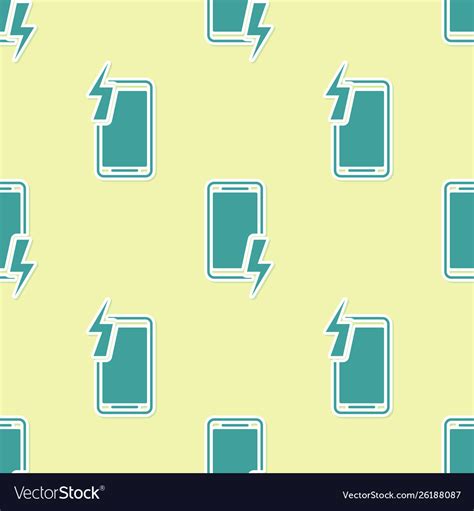 Green smartphone charging battery icon isolated Vector Image