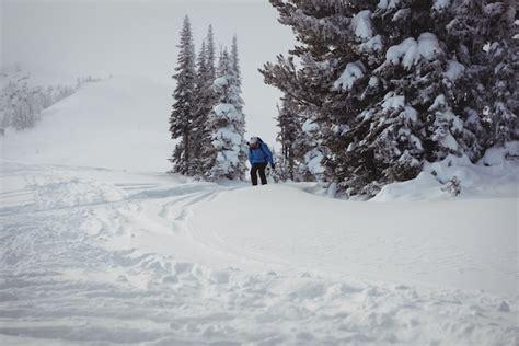 Free Photo | Skier skiing on snowy mountains