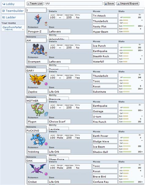 Best team pokemon showdown