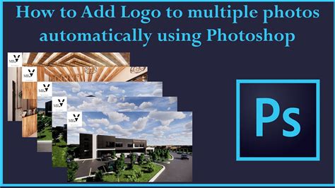 How to Add Logo to multiple photos automatically using Photoshop - YouTube