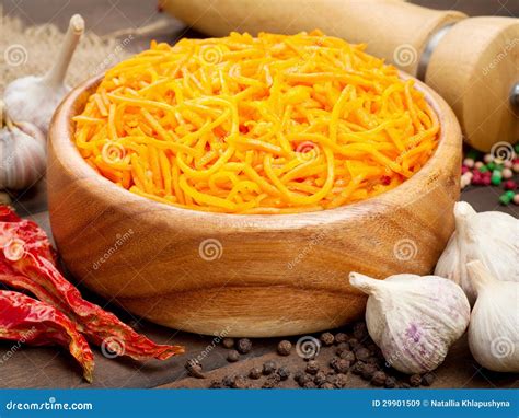 Carrot Cut in Julienne, Salad Stock Image - Image of orange, eating ...