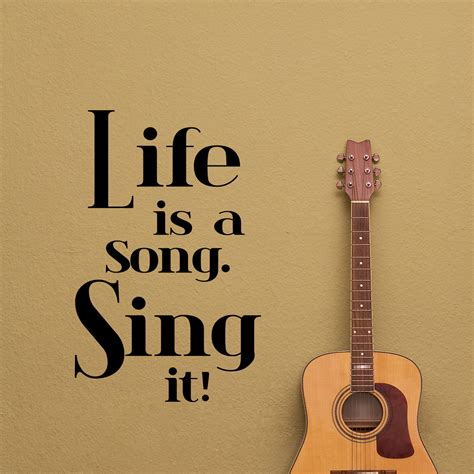 Wall decal quote Life is a song - decoration – Wall decals QUOTE WALL ...