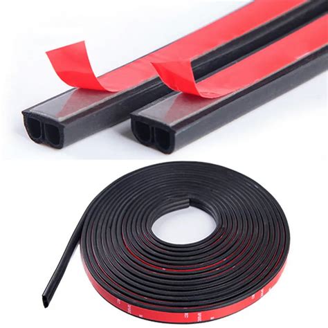 4M Dual D Shape Rubber Hollow Air Seal Strip Automotive Weather ...