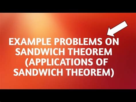 Example problems on Sandwich Theorem (Applications of Sandwich theorem) in limits - YouTube