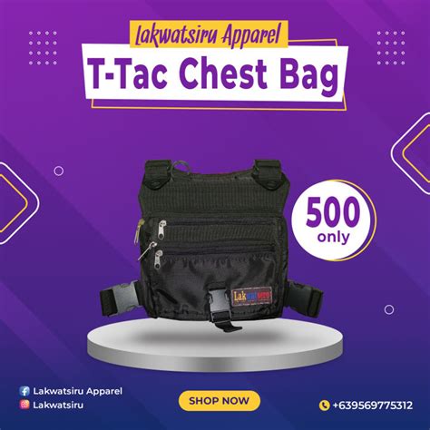Lakwatsiru T-Tac Chest Rig Bag Convertible to sling | Lazada PH