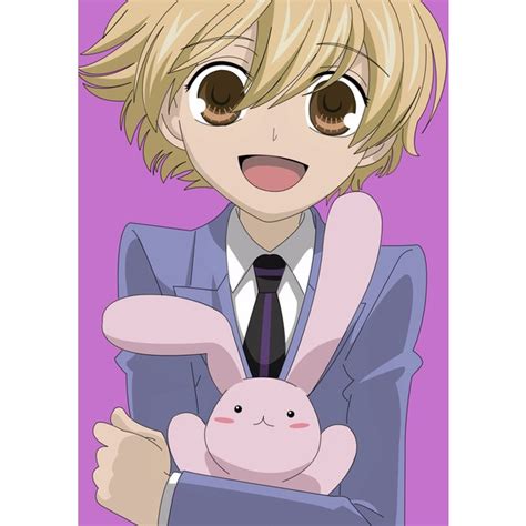 blonde hair bunny haninozuka mitsukuni happy hug necktie ouran high... liked on Polyvore | Ouran ...