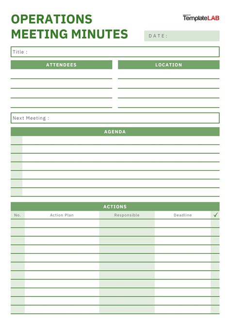 28 Handy Meeting Minutes & Meeting Notes Templates