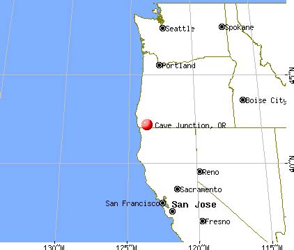 Cave Junction Oregon Map - Pacific Centered World Map