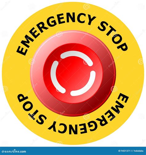 Arrêt d'urgence illustration stock. Illustration du alerte - 9431371