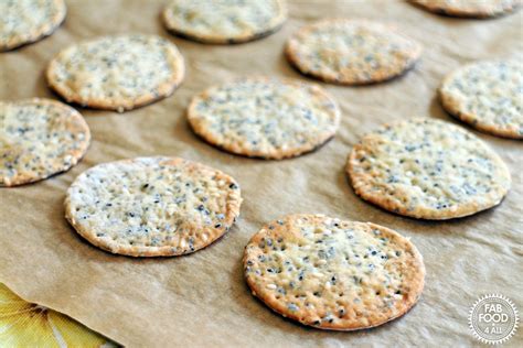 Chia & Sesame Seed Crackers - so easy & delicious! Fab Food 4 All