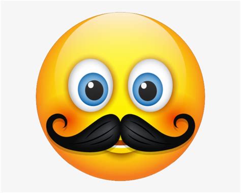 Download Mustache Emoji - Props Emoji Png | Transparent PNG Download ...