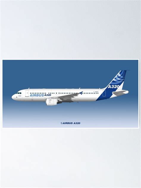 "Airbus A320 with Winglets - Blue Version" Poster for Sale by ...