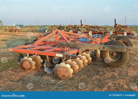 The disk harrow stock image. Image of earth, disk, harrows - 70320615