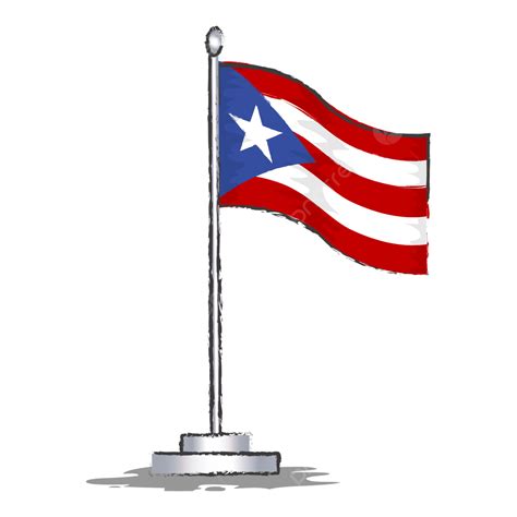 Puerto Rico Flag Vector Illustration, Puerto Rico Flag, Symbol, Puerto Rico PNG and Vector with ...