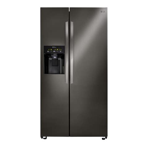 LG Electronics 26 cu. ft. Side by Side Refrigerator in Black Stainless Steel-LSXS26336D - The ...