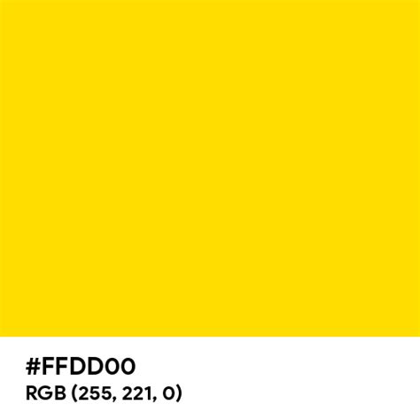 Ukraine Yellow color hex code is #FFDD00