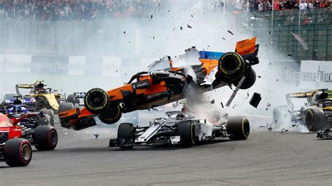 Fernando Alonso suffers spectacular crash at Belgium GP