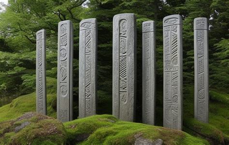 Celtic Calendar Stone Carvings - Ogham Stones Artifacts