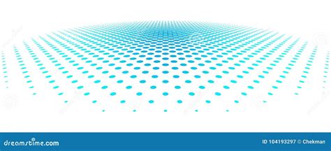 Blue Dots Background in Halftone Design. Vector Illustration. Stock ...