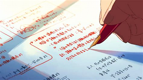 Anime Studying Math