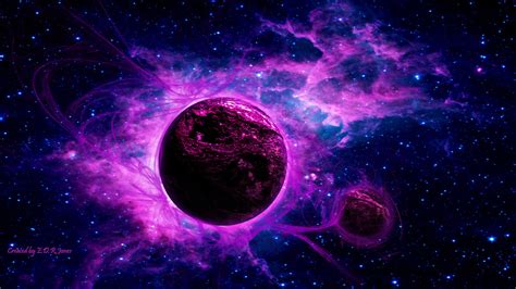 Digital Photoshop planet art Purple planet by eddyrailgun on DeviantArt