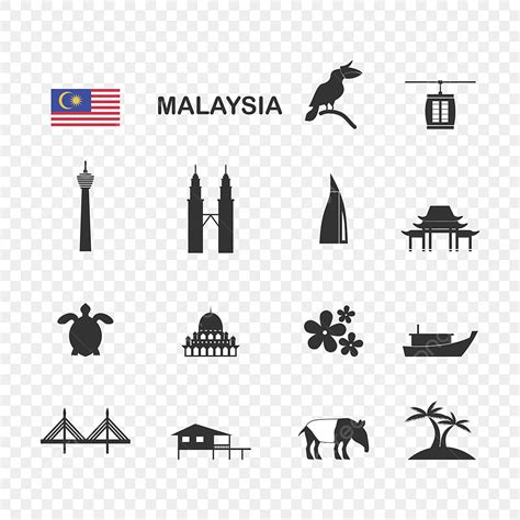 マレーシア伝統文化アイコンセットデザインイラストイラスト画像とPNGフリー素材透過の無料ダウンロード - Pngtree