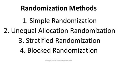 There are four types of randomization methods: Simple randomization, unequal… | Randomized ...