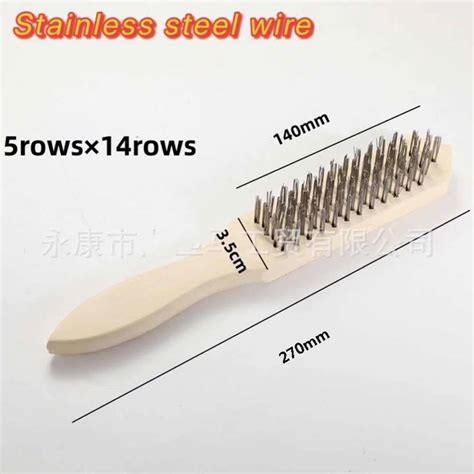 Stainless Steel Wire Brush Wooden handle steel wire brush stainless steel brush rust removal ...