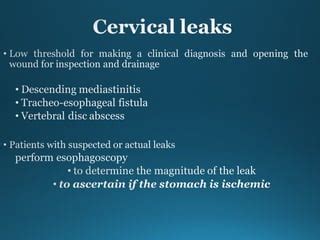 Post esophagectomy complications | PPT