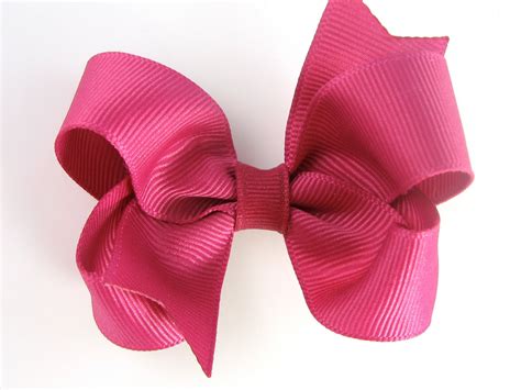 Fuchsia Hair Bow Hibiscus Hair Bow Cherry Baby by PoppyBows