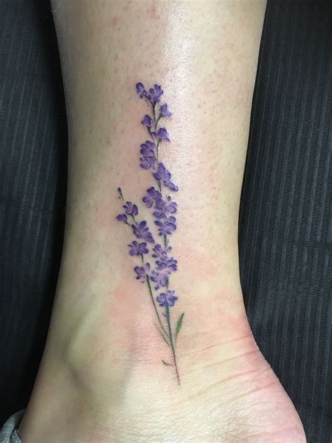 delphinium flower tattoo | Lavender tattoo, Larkspur tattoo, Small tattoos