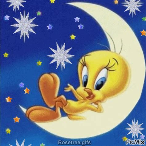 Tweety | Gif animé bonne nuit, Image bonne nuit, Titi et gros minet