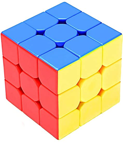 Storio Cubes 3X3 High Speed Sticker Less Magic Puzzle Cube Game Toy Pack of 1,Multicolor ...