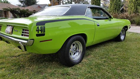 Cuda Green 1970 Dodge Barracuda Restored, 440 6 pack with MSD variable timing - Classic Plymouth ...