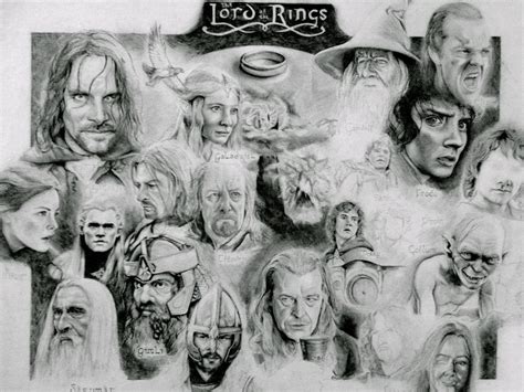 Lord of the Rings Character Drawing Collection by Sampl3dBeans on ...