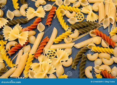Different Types of Italian Pasta. Flour Products and Food in Cooking Stock Image - Image of meal ...