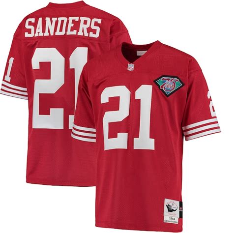 Mitchell & Ness Deion Sanders San Francisco 49ers Scarlet 1994 ...