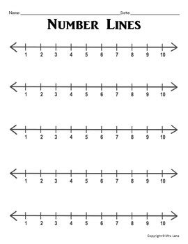 Blank Number Line Worksheets (Includes 5 Different Number Line Templates!)