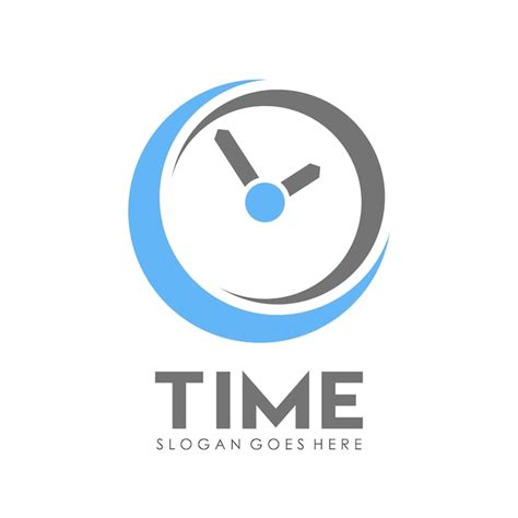 Premium Vector | Time clock logo design template