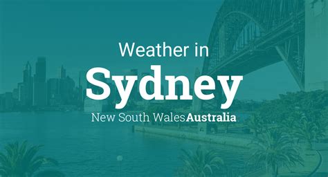 Weather for Sydney, New South Wales, Australia