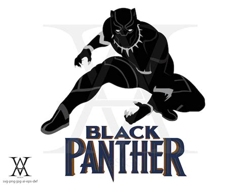 Black Panther clipart silhouette vector. INSTANT DOWNLOAD | Etsy